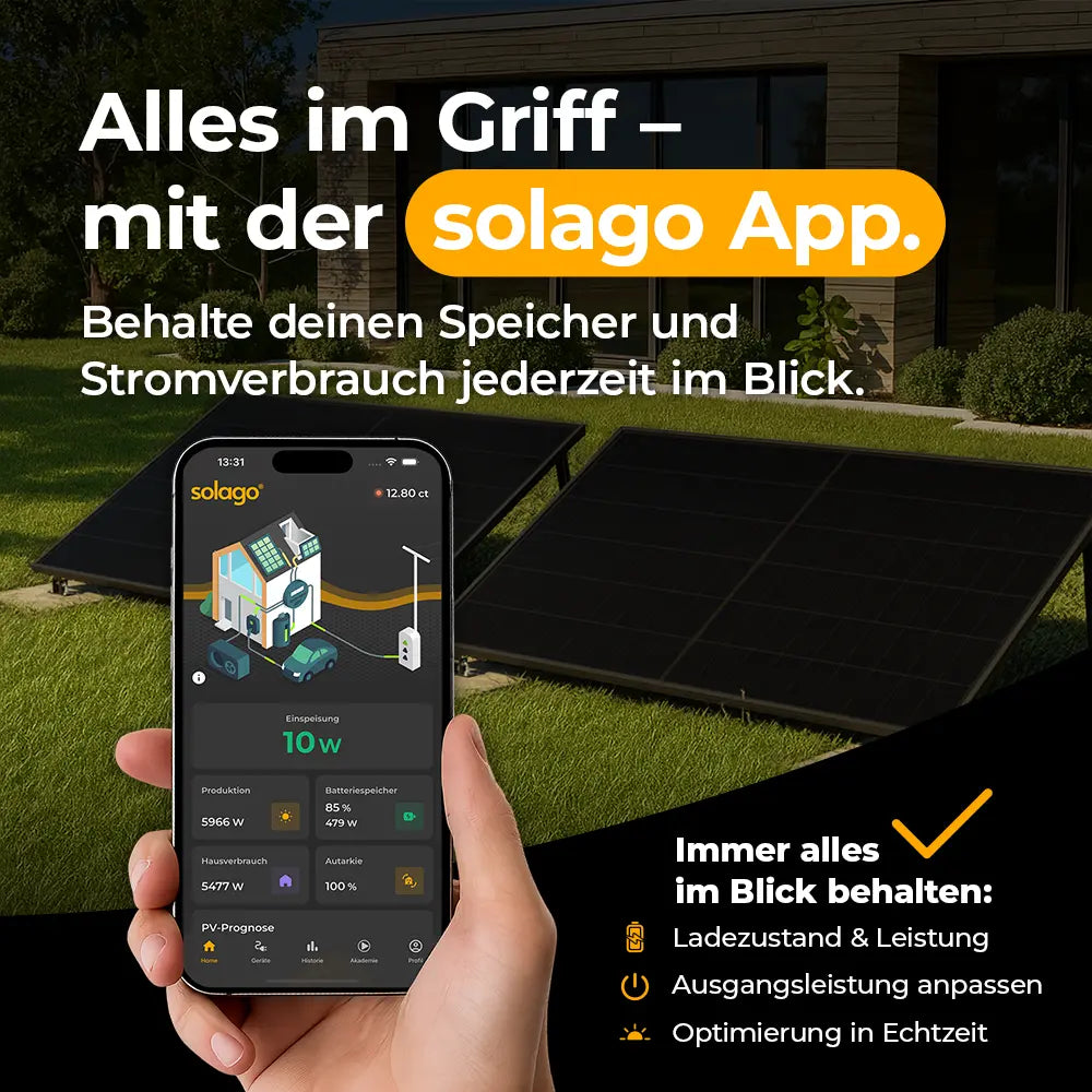 Balkonkraftwerk mit Anker SOLIX Solarbank 3 Pro 2000W Glas-Glas bifazial - Komplettset Gitterbalkon