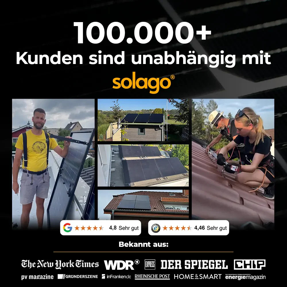 Balkonkraftwerk mit Anker SOLIX Solarbank 3 Pro 2000W Glas-Glas bifazial - Komplettset Gitterbalkon