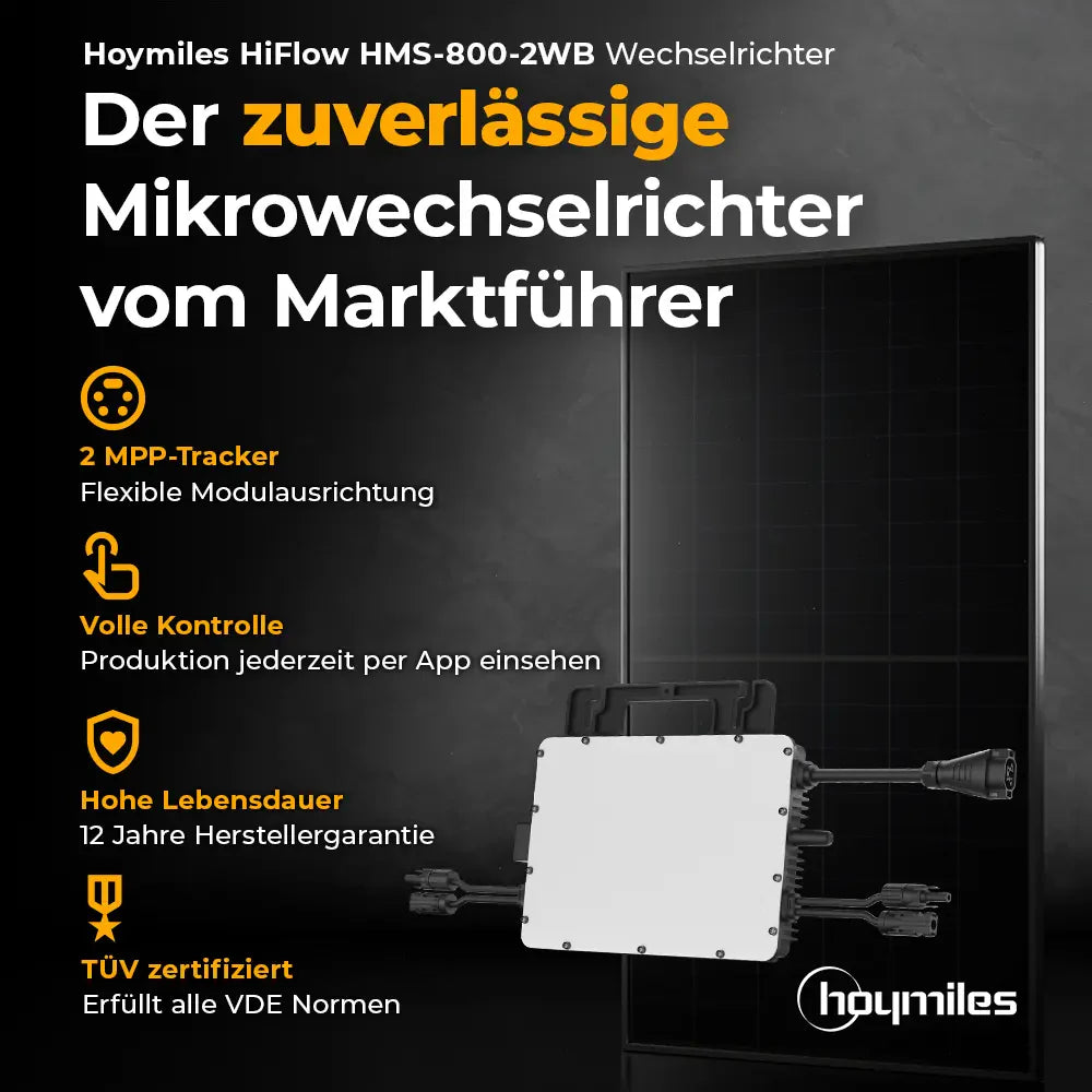 Balkonkraftwerk 1000W/800W - Set